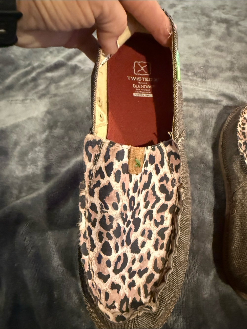 Twisted X Women’s Pink Leopard Print Slip-On Moccasins